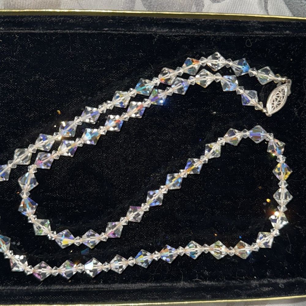 Crystal beaded necklace new in box